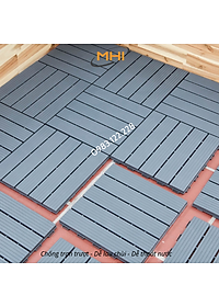 [COMBO 11] Vỉ nhựa lót sàn MHI cao 2 cm, chuyên dụng cho ban công, bể bơi sân vườn PP - kích thước 30 cm x 30 cm x 2 cm