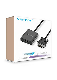 Cáp chuyển VGA to HDMI Vention dài 15cm màu đen - Hàng chính hãng