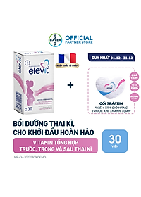 Vitamin Bầu Tổng Hợp Elevit Cho Phụ Nữ Trước, Trong và Sau Thai Kỳ 30 Viên
