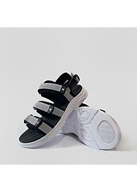 Giày Sandal Nam The Bily 3 Quai Ngang - Đế Trắng Lót Đen Màu Trắng BLDTMD04