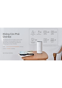 Bộ Phát Wifi Mesh Băng Tần Kép TP-Link Deco E4 AC1200 MU-MIMO (3-pack) - Hàng Chính Hãng