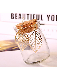 Đôi Khuyên Bông Tai Hợp Kim Hình Chiếc Lá - Phụ Kiện Thời Trang