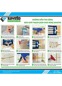 COMBO Keo Chít Mạch Saveto Epoxy 2 Thành Phần, Keo Chà Ron Gạch, Keo Chà Ron 2 Thành Phần-Keo Kẻ Chỉ Gạch Cao Cấp Saveto 400ml(5 món)