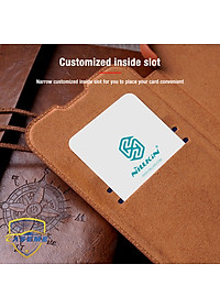 Bao da dành cho iPhone 13 hàng chính hãng Nillkin QIN có nắp trượt bảo vệ camera