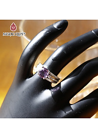 Nơi bán  Nhẫn bạc nữ đá thạch anh tím mệnh hỏa. thổ - Ngọc Quý Gemstones