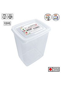 Hộp nhưa bảo quản thực phẩm 1300ml, có nắp mềm - Nội địa Nhật Bản