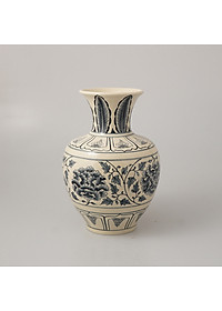 Bình bảo châu gốm Chu Đậu (S5) - Kích thước F19cm x H28cm