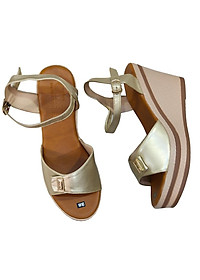 Giày Sandal Nữ Đế Xuồng HÀ NAM Da Bò Thật Thời Trang Cao Cấp  9cm DNU2143