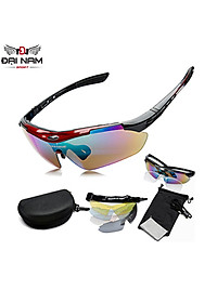 Bộ Kính Đi Xe Đạp Thể Thao,Dã Ngoại 5 In 1 FSB Phân Cực,Chống Tia Cực Tím Có Hộp Đựng Đại Nam Sport