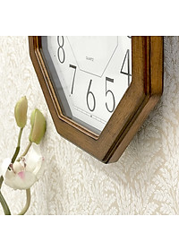 Đồng hồ tgreo tường Nhật Bản Rhythm CMG944NR06 Kt 29.0 x 29.0 x 4.0cm, 725g Vỏ gỗ. Dùng Pin.