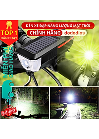 Bộ Đèn Xe Đạp dododios Và Còi Năng Lượng Mặt Trời USB Có Thể Sạc Lại 4 Chế Độ Đèn Pha Xe Đạp - Hàng Chính Hãng dododios