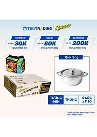 Thùng 6 Lốc Mì Trộn Tương Đen Koreno Jjajangmen (5 gói/lốc)