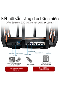 Router Wifi Băng Tần Kép Asus Gt-Ax11000 - Hàng Chính Hãng - Link Mua