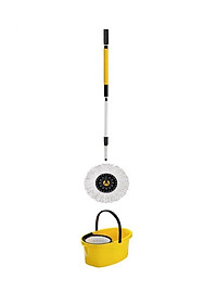 Bộ Lau Nhà 360 độ Omega Mop Plus công nghiệp (xô lớn + xe đẩy + xoay tay)