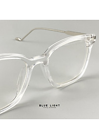 Gọng Kính Cận, Kính Giả Cận Chống Ánh Sáng Xanh Dáng Vuông To Càng Kim Loại Hàn Quốc - BLUE LIGHT