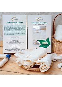 Khăn Mặt Tơ Tằm Cao Cấp SenSilk- Combo Hạnh Phúc 22 - Quà tặng Gia Đình (4 Khăn)