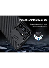 Ốp lưng cho Samsung Galaxy S23 FE bảo vệ camera chống sốc hiệu Nillkin Camshield có khung & nắp đậy bảo vệ Camera - Hàng nhập khẩu