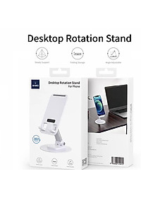 Giá đỡ kệ đỡ cho điện thoại xoay 360 độ hiệu WIWU Destop Rolation Stand ZM-109 - thay đổi chiều cao, xoay mọi góc độ, gấp gọn gàng khi không sử dụng - Hàng nhập khẩu