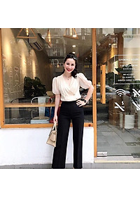 1 Quần tây công sở ống suông rộng, ống đứng, dạng cullotes sang trọng, nữ tính