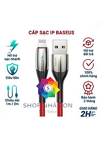 Cáp sạc iphone Baseus Horizontal sạc nhanh 2.4A và dây sạc truyền dữ liệu tốc độ cao bọc dù cho iP / iPad - hàng chính hãng