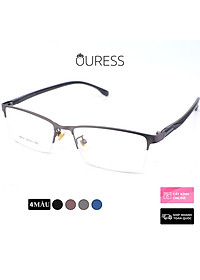 Gọng kính hợp kim cước thời trang nam nữ siêu nhẹ siêu bền Ouress 58007
