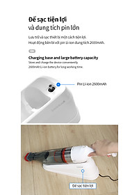 Máy hút bụi cầm tay mini Locknlock ENV136WHT Mini vacuum cleaner - 14V, 500mA, 75W - Dung tích 0.5L- Hàng chính hãng