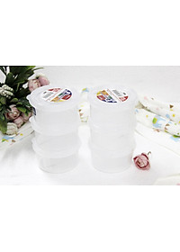 Combo 2 sản phẩm set 03 hộp chia thức ăn 200ml-180ml, thiết kế tinh tế, đẹp mắt, khả năng giữ kín hơi vượt trội - nội địa Nhật Bản 