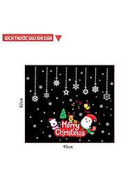 Sticker Decal tráng trí giáng sinh phù hợp trang trí shop, cửa hàng