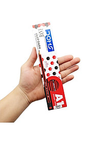 Hộp 12 Bút Chì Gỗ HB A1 Deep Dark + Gôm + Chuốt - DOMS 8716
