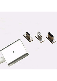 Cáp sạc điện thoại từ tính nam châm hít Type C, iphone, samsung 3 đầu