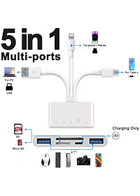 Đầu Đọc Thẻ Nhớ SD TF Micro SD Chân Type C Type A USB 3.0 Dùng Cho iPhone, iPad, Điện Thoại Android, Máy Tính, PC, Laptop, Máy Ảnh – Hàng Nhập Khẩu
