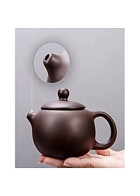 Bộ Bình Trà Tử Sa Mini Có Túi Đựng Đi Du Lịch Tiện Lợi Thích Hợp 2 - 4 Người Dùng Gồm 1 Ấm Trà, 4 Tách, 1 Bình Đựng Trà - Hàng chính hãng 