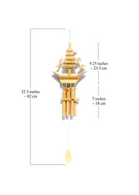 Chuông gió tre hình con thuyền