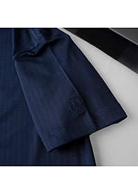 Áo phông cộc tay ô chấm màu navy ALGAPC074