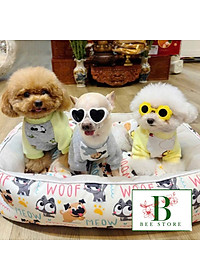 ÁO THUN NỈ PHOM RAGLAN MẶC ẤM CHO THÚ CƯNG CHÓ MÈO