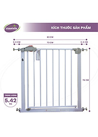 Thanh chắn cửa, chắn cầu thang chính hãng Mastela D04 bảo vệ an toàn cho bé, Không cần khoan tường, có thể thanh mở rộng