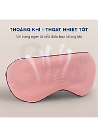 Bịt mắt ngủ lụa 2 mặt EMA, miếng che mắt ngủ cao cấp 2 mặt ấm mát có có quai đeo điều chỉnh