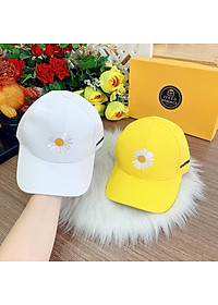 mũ lưỡi trai thêu hoa cúc hottrend