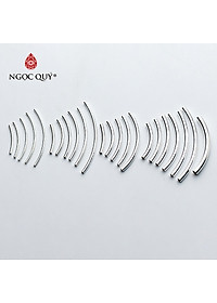Charm bạc hình ống trơn dài - Ngọc Quý Gemstones