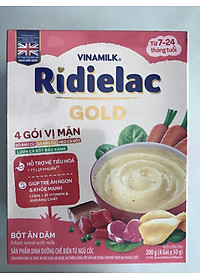 COMBO 2 HỘP BỘT ĂN DẶM RIDIELAC GOLD 4 VỊ MẶN - HỘP GIẤY 200G