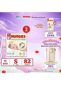 Nơi bán Tã/bỉm dán sơ sinh Huggies Skin Perfect S 80+2 miếng với 2 vùng thấm giảm kích ứng da