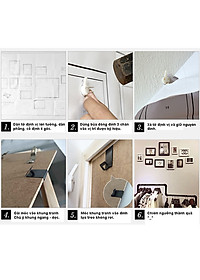 Bộ Khung Ảnh Treo Tường Tặng Kèm bộ ảnh như hình mẫu, đinh treo tranh và sơ đồ treo - PGC243