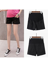 Quần sooc jean bầu trơn AZ02401