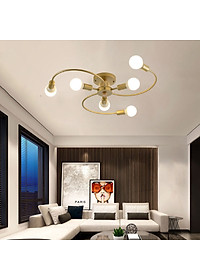Đèn trần LERAT loại 6 bóng hiện đại trang trí nội thất sang trọng - kèm bóng LED chuyên dụng - (92).