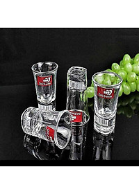 Bộ 6 Ly Uống Rượu Nhỏ 35ML Cao Cấp - Bộ 6 Chén Thủy Tinh Đế Dày Sáng Bóng - Cốc Uống Rượu Làm Từ Thủy Tinh Cao Cấp, Độ Tinh Khiết Cao, Siêu Trong