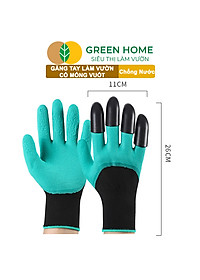 Găng tay làm vườn, có móng vuốt, độ bền cao, chống thấm nước, đào, xới đất, dễ vệ sinh |Greenhome