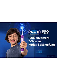 BÀN CHẢI ĐÁNH RĂNG TRẺ EM ORAL B PRO JUNIOR 6+ MÀU HỒNG TÍM Hàng chính hãng