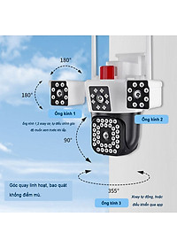 Camera Yoosee 3 Mắt Máy Bay Độc Lập Siêu Sắc Nét, Đêm Có Màu, Đàm Thoại Hai Chiều, Chống Nước Nhựa IP66, Hàng Nhập Khẩu