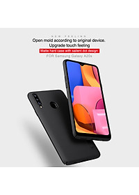 Ốp Lưng Sần chống sốc cho Samsung Galaxy A20s hiệu Nillkin Super Frosted Shield (Đính kèm giá đỡ hoặc miếng dán từ tính) - Hàng Chính Hãng