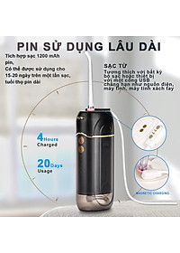 Máy Tăm Nước Du Lịch Cao Cấp WaterPush CY-1904 Black-Siêu nhỏ gọn-1 đổi 1 Online trong 12 tháng